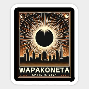 8 april 2024 Total Solar Eclipse in wapakoneta ohio OH Sticker